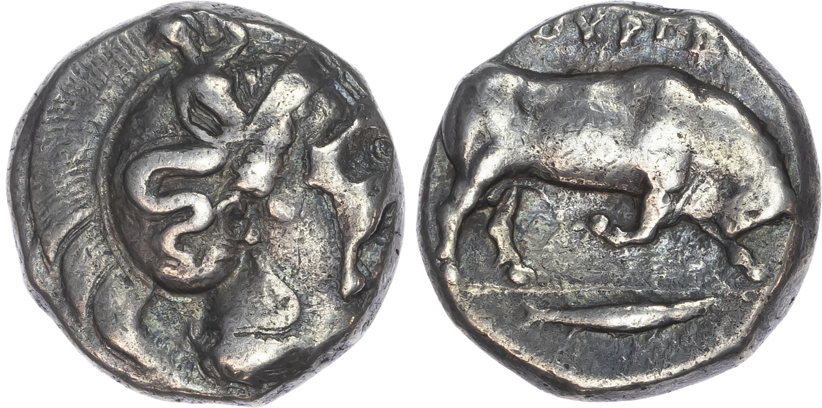 Lucania, Thurium (c. 400-350 BC) AR Dinomos, 15.60g. 