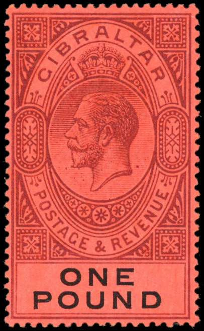 Gibraltar SG 85 1912 £1 mint
