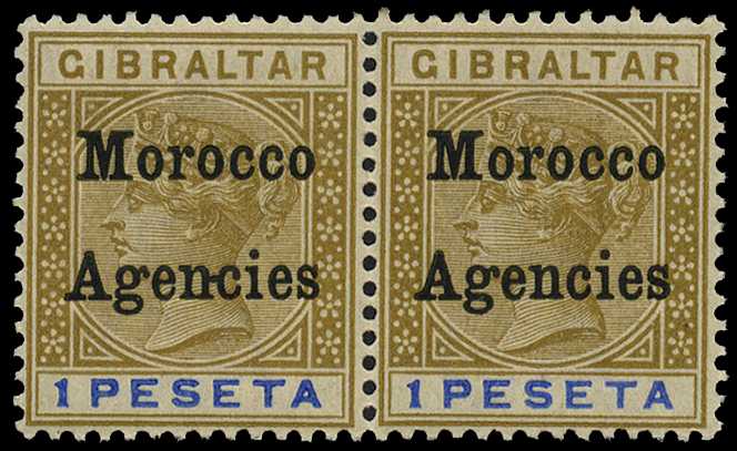 1899 1p bistre and ultramarine horizontal...