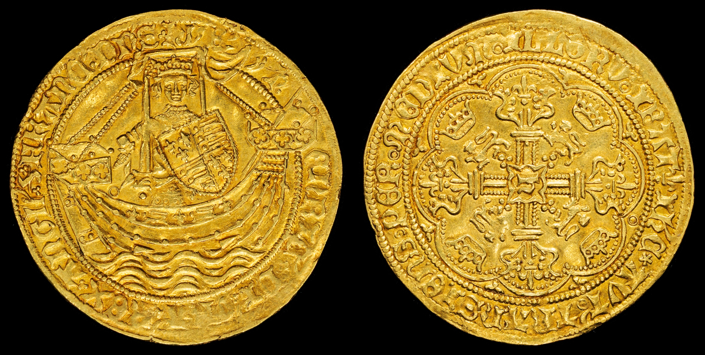 Henry VI (1422-61), annulet issue (1422-c.1430), Noble, PCGS AU 58