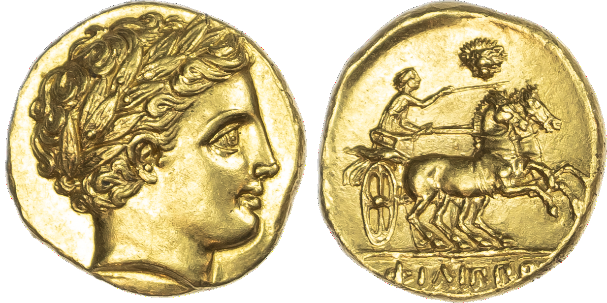 Kingdom of Macedon, Philip II (359‑336 BC) AV Stater, mint of Pella, c. 345‑340 BC, 8.55g.