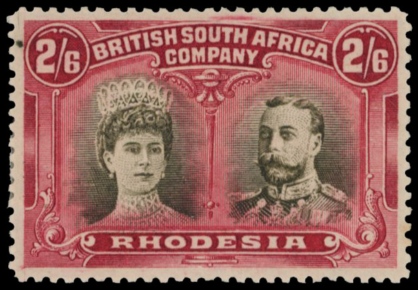 2s6d sepia and deep crimson SG 156, position13 printer's mark mint