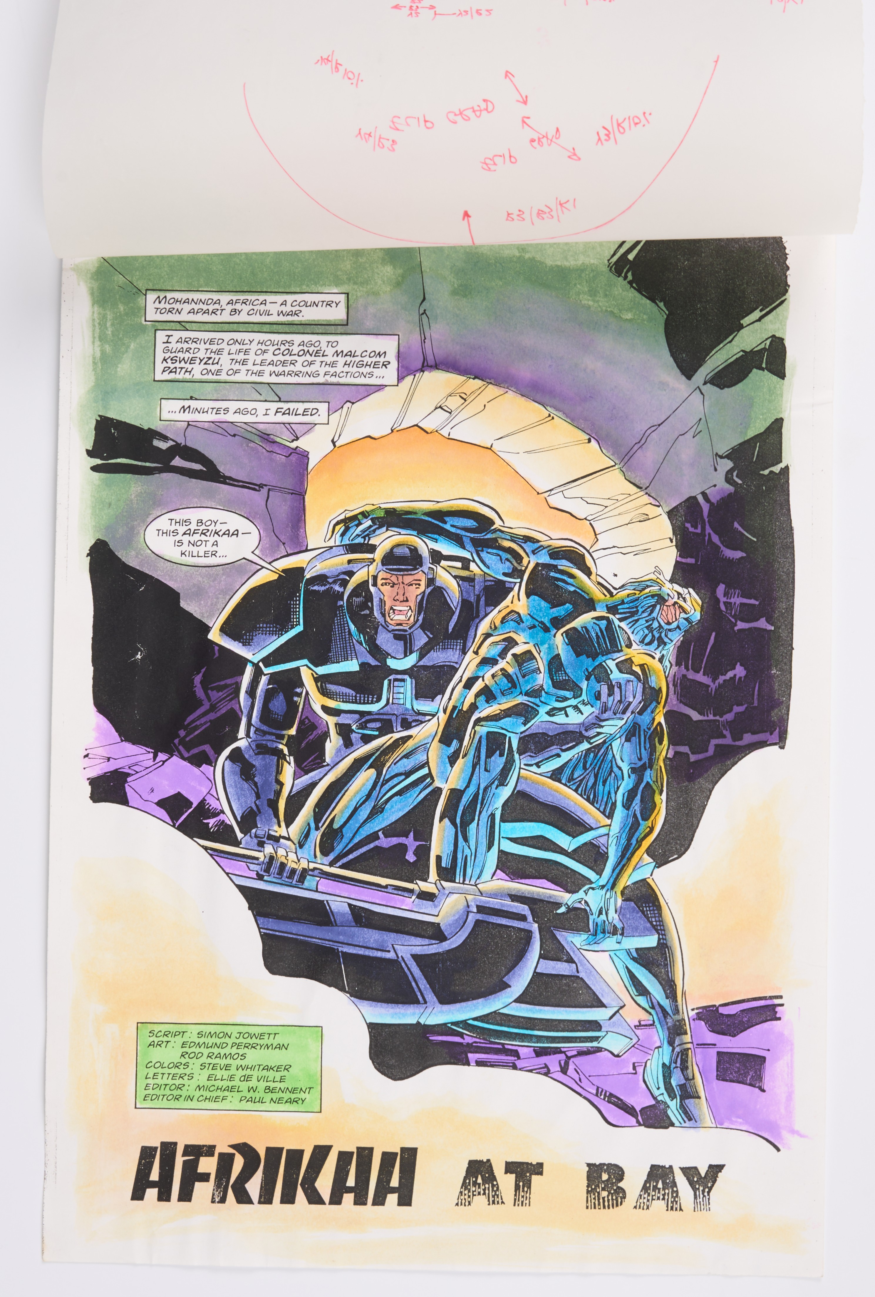 Edmund Perryman Black Axe #6 Near Complete Story Art (Marvel Comics, 1993) Total 21