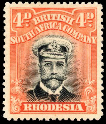 Rhodesia 4d SG 245 Die II, perf 15 mint