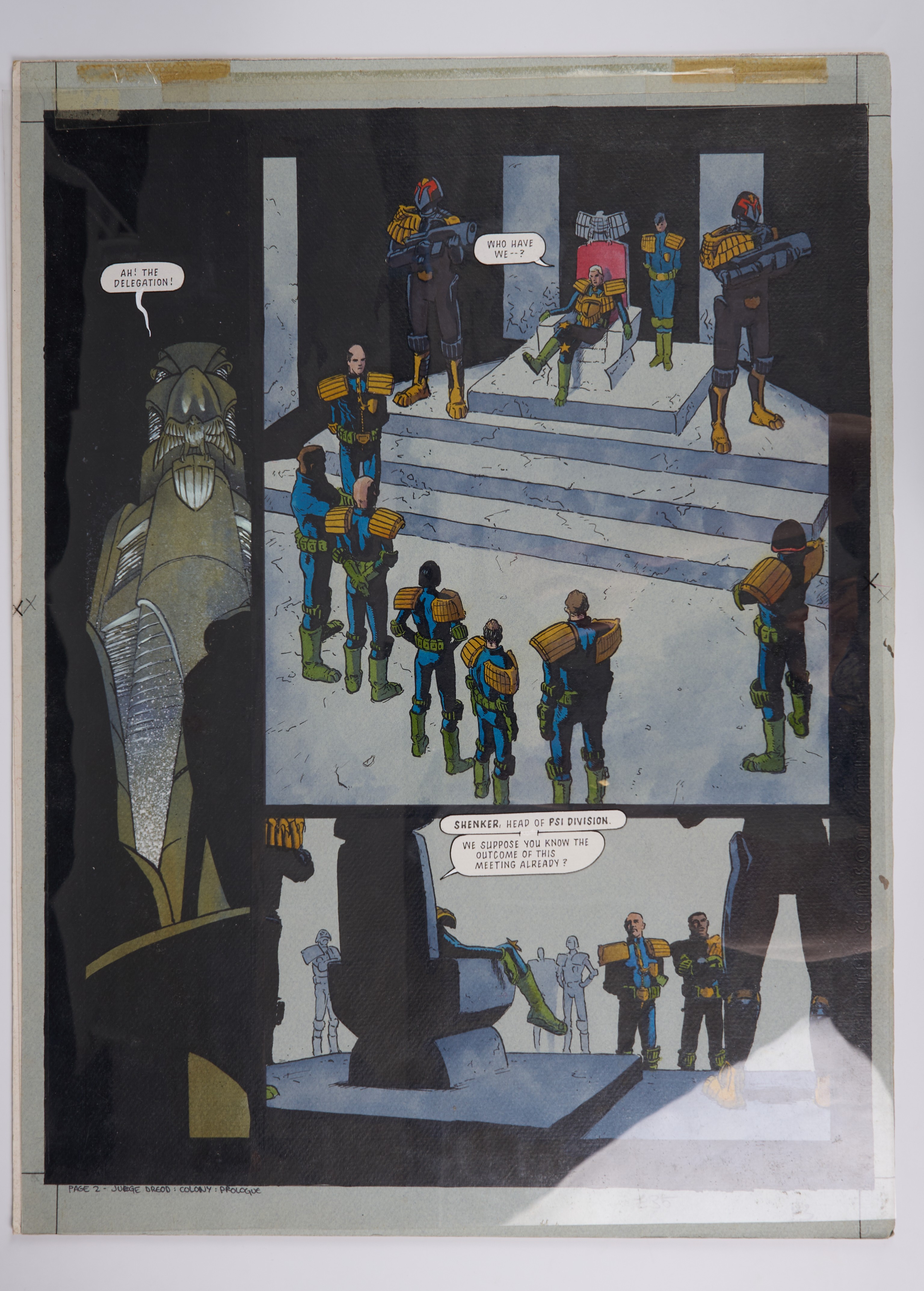 Peter Doherty 2000 AD Judge Dredd Megazine #57 'Colony: Prologue' Full Story Pages (Fleetway, 1999) Total 3