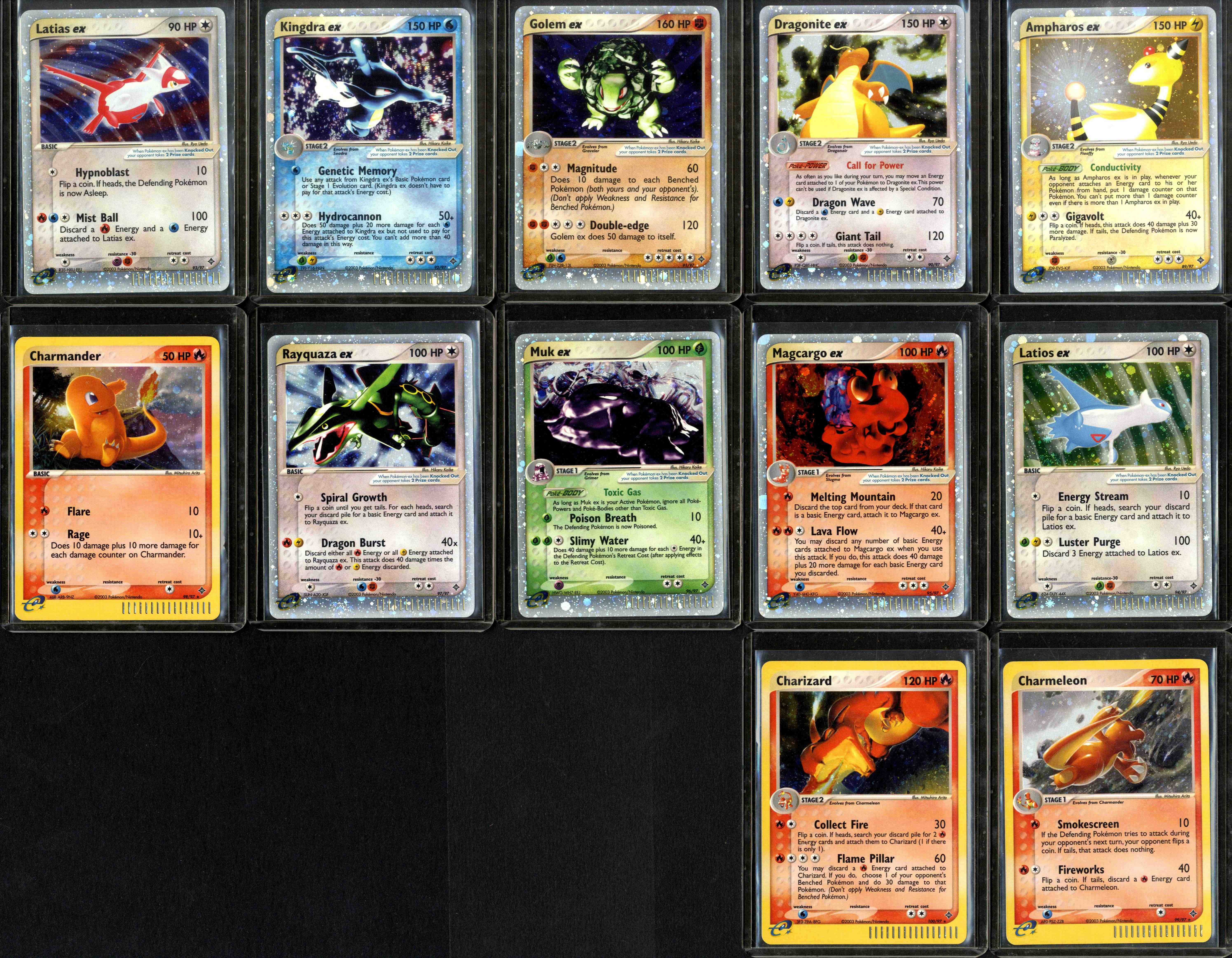 Pokémon TCG - EX Dragon Master Set #188 Cards - All EX & Secrets.