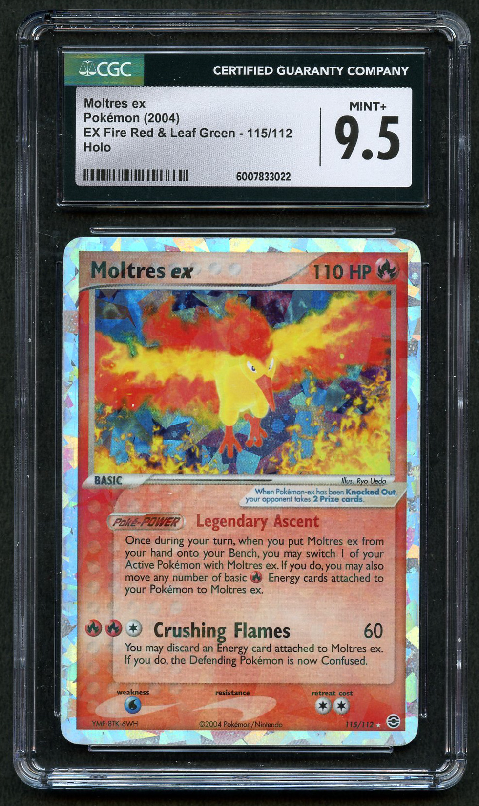 CGC 9.5 Moltres ex - EX Fire Red & Leaf Green 2004 - 115/112