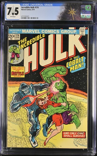 Incredible Hulk #174 CGC 7.5 President Richard Nixon and Henry Kissinger cameo (Marvel Comics, 1974) White pages