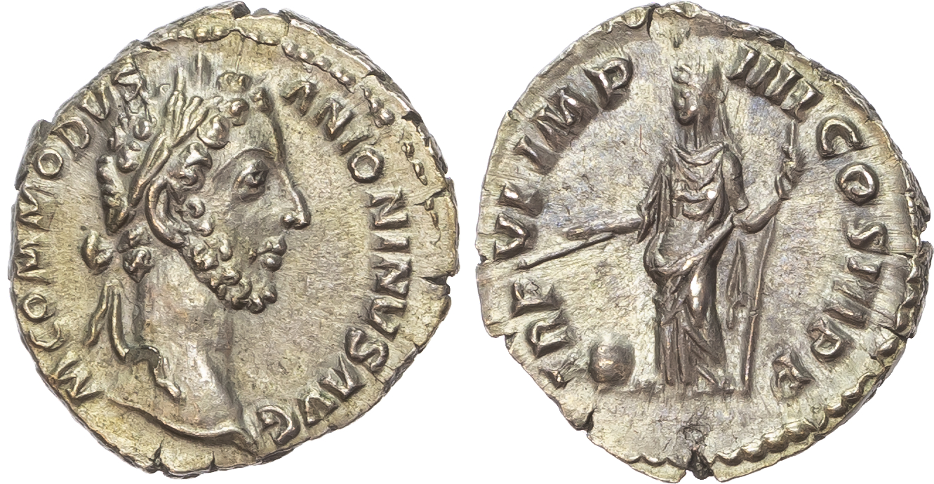 Commodus (AD 177-192) AR Denarius, Rome, AD 181, 3.18g.