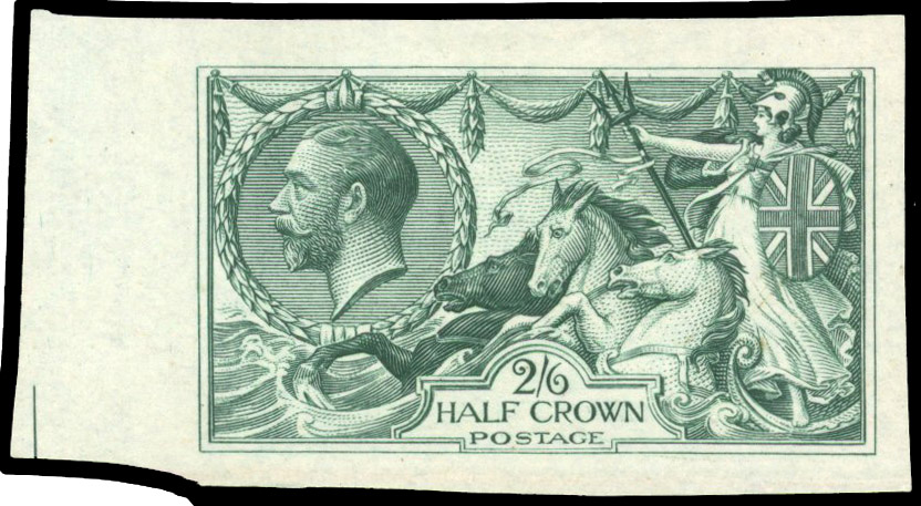 Great Britain SG 399var Seahorse colour trial