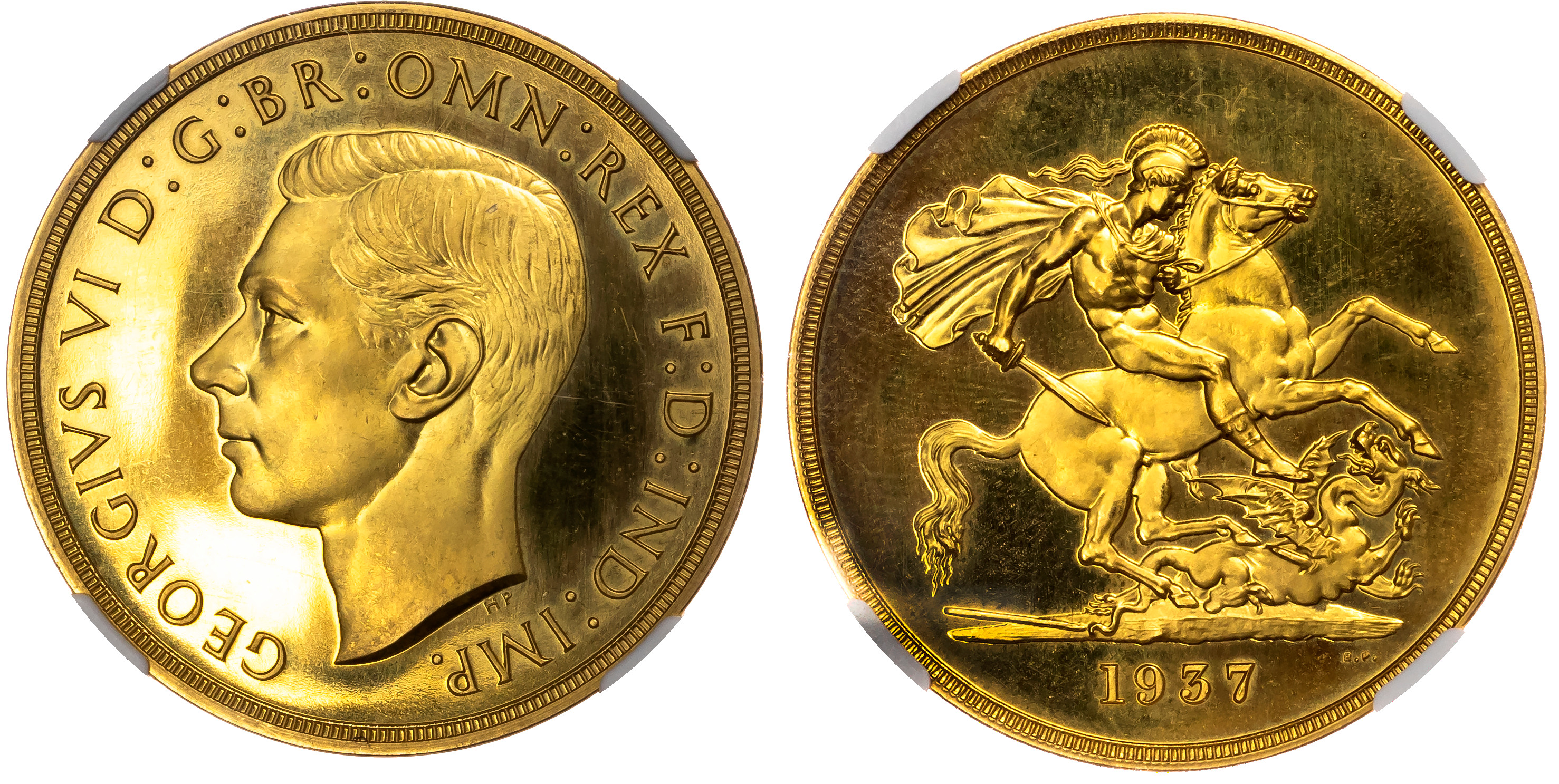 1937 George VI Coronation Proof Five-Pounds - NGC PF66 Cameo