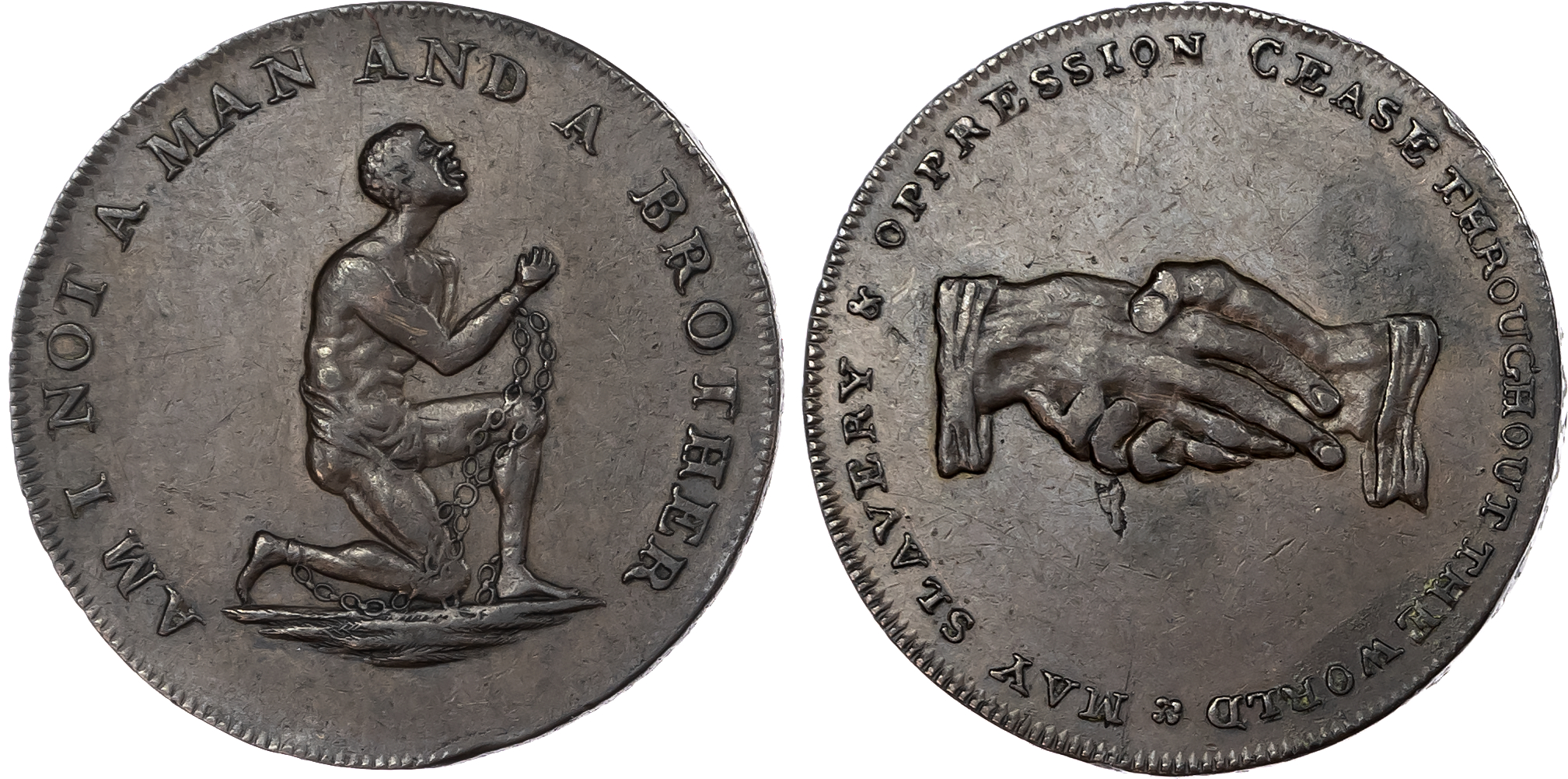 London, Political Series, William Lutwyche for an Anti-Slavery Society Halfpenny undated.