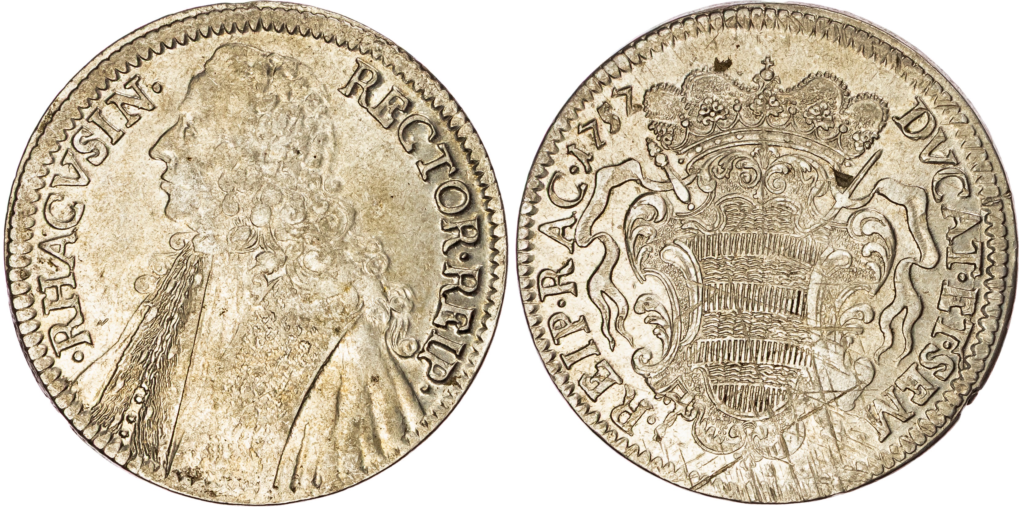 Croatia, Ragusa (Dubrovnik), silver Tallero, 1757
