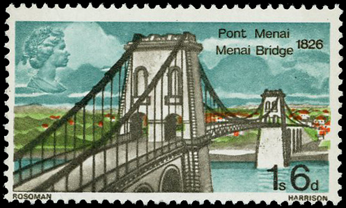 GB: 1968 1s6d British Bridges  gold (Queen's head) omitted, fine unmounted o.g. SG 765a