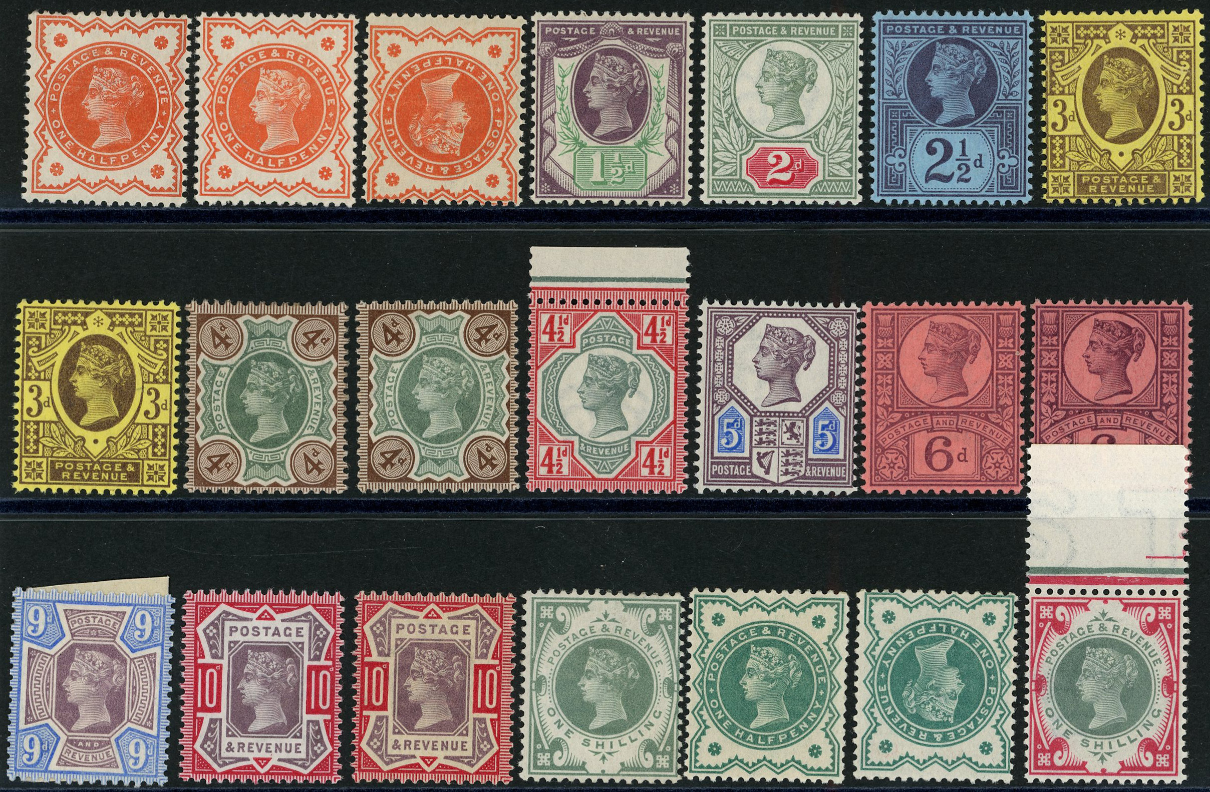 1887-92 Jubilee set of fourteen plus some...