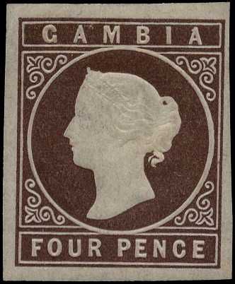 1869-72 no watermark 4d pale brown, good to...