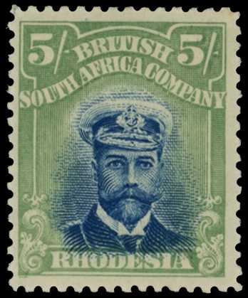 1913-7 5/- Head Die II, perf 14. Large part...
