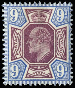 1912 9d Slate purple & cobalt blue (F)....
