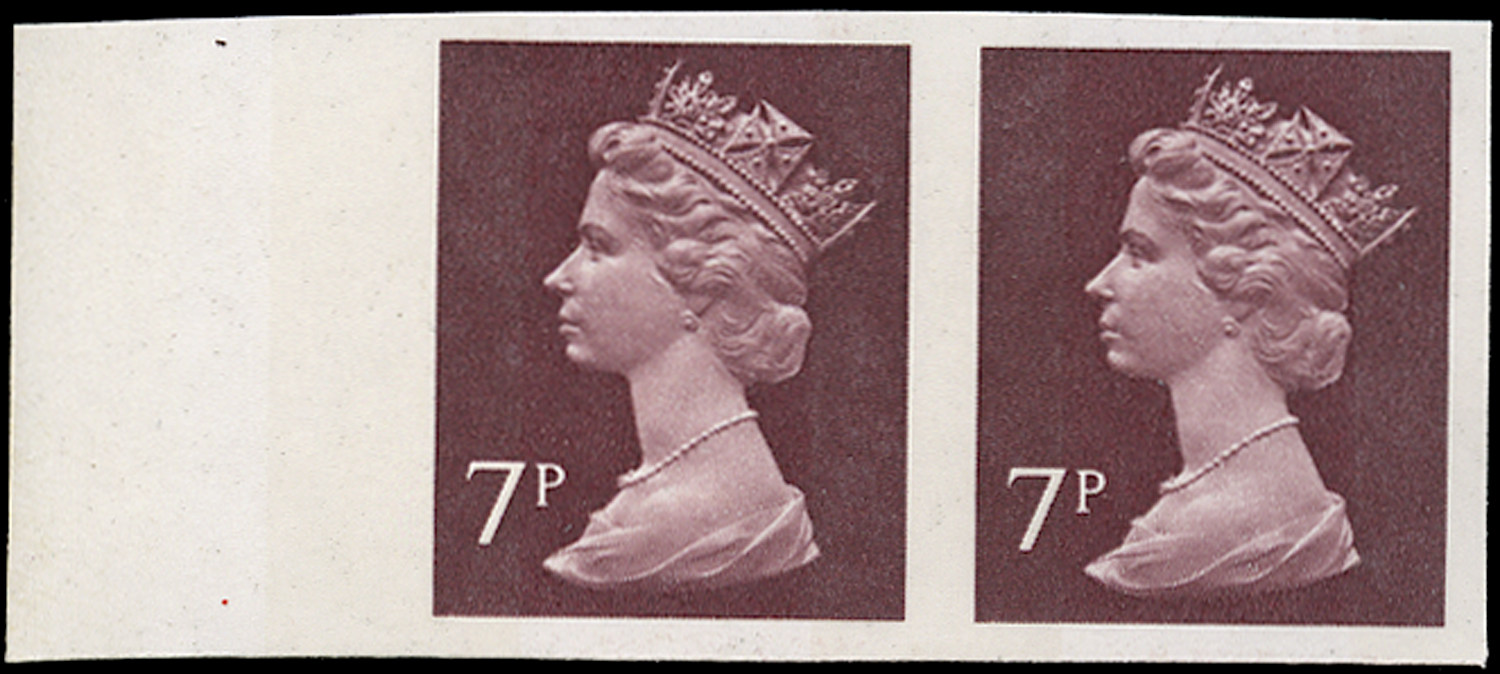 GB 1975  SGX874a Mint imperforate horizontal pair