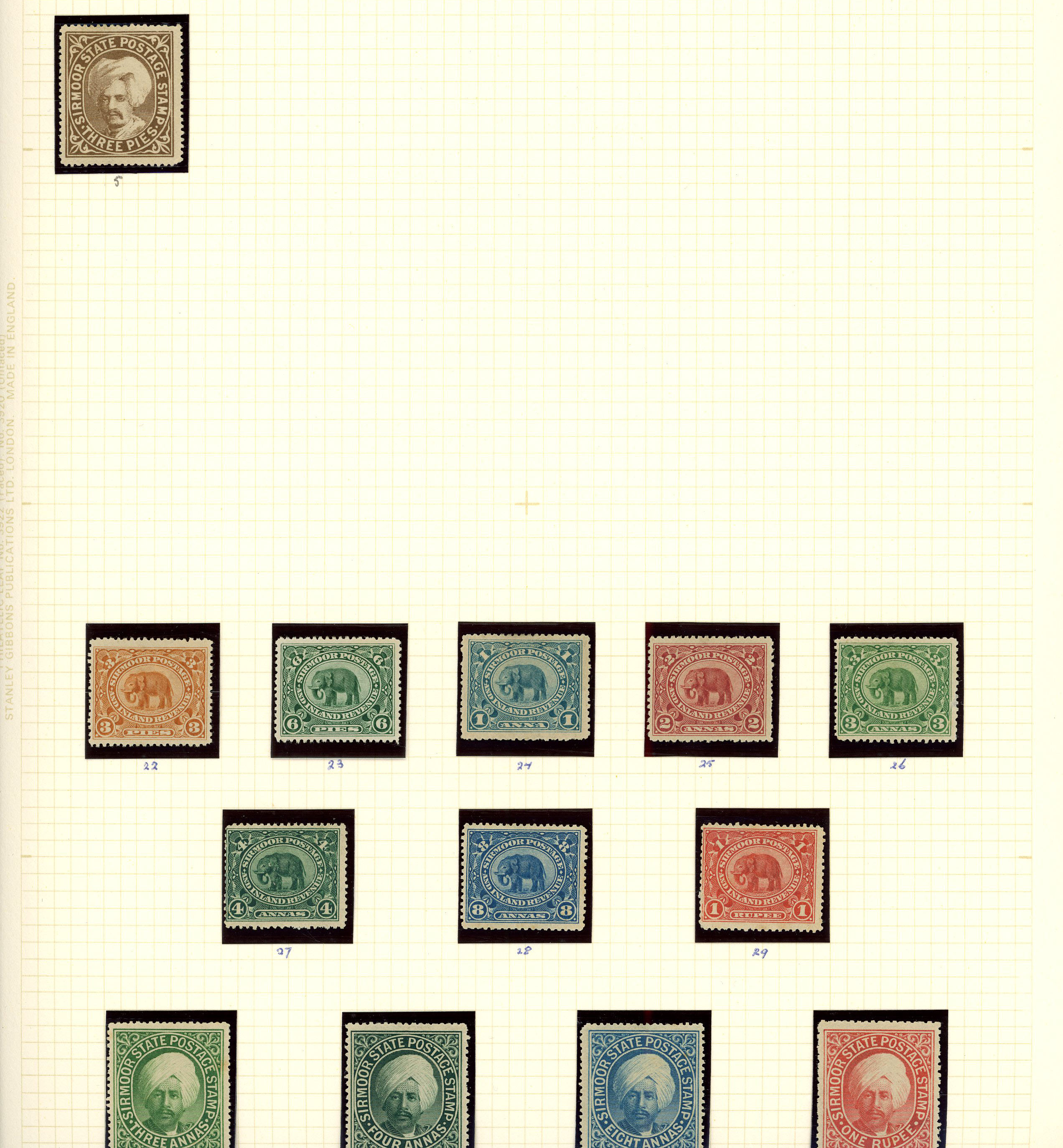 Small group with 1914 CEF set o.g., a little toned; Faridkot (Convention State) set of ten plus Service overprints...