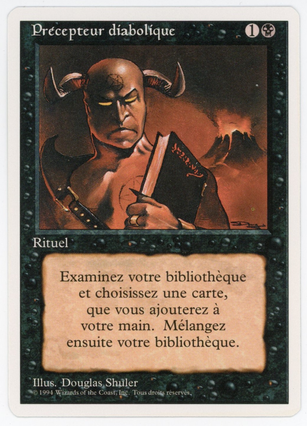 Magic The: Gathering  - Demonic Tutor  French Language  -  - Near Mint