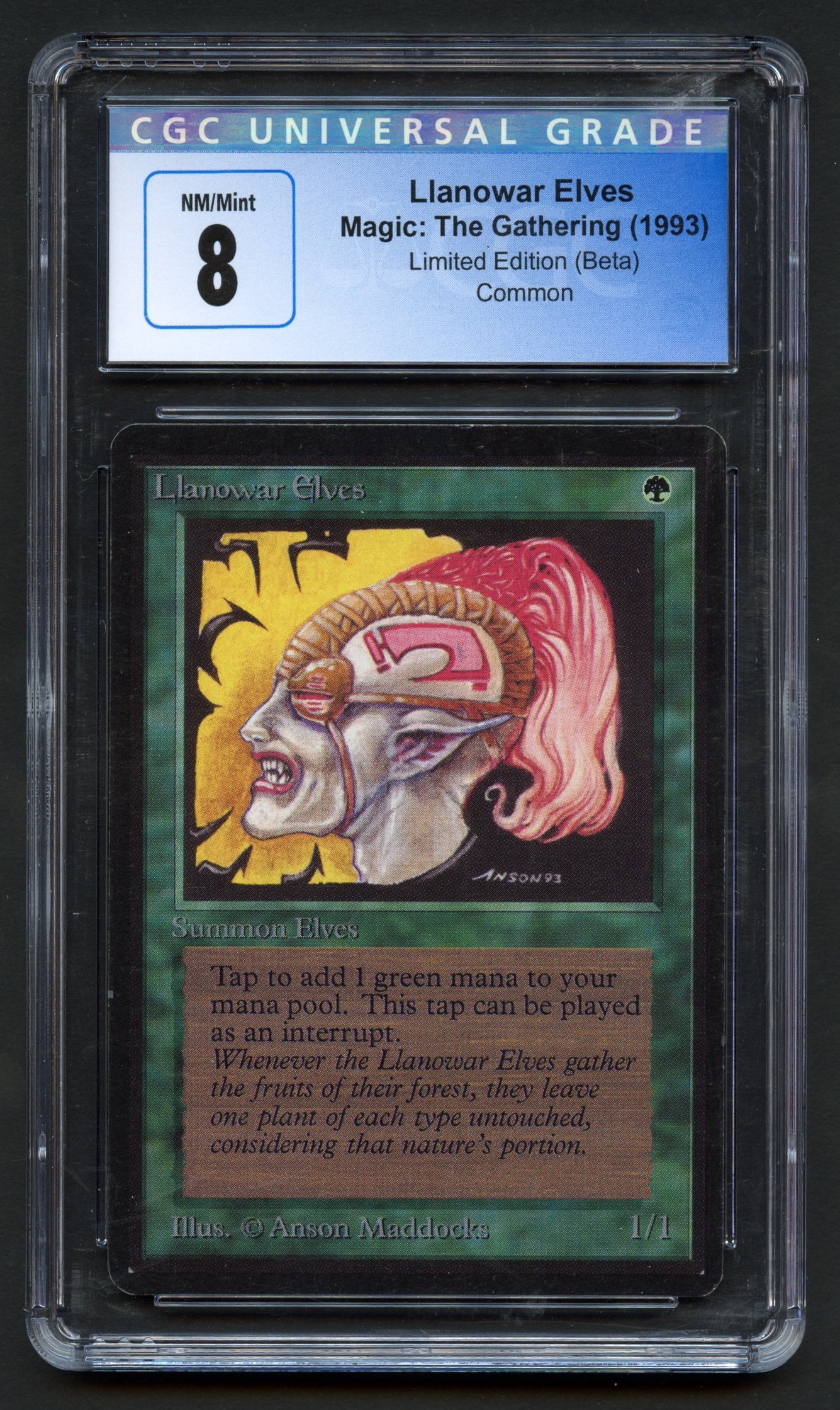 CGC 8 Llanowar Elves - Beta - 1003