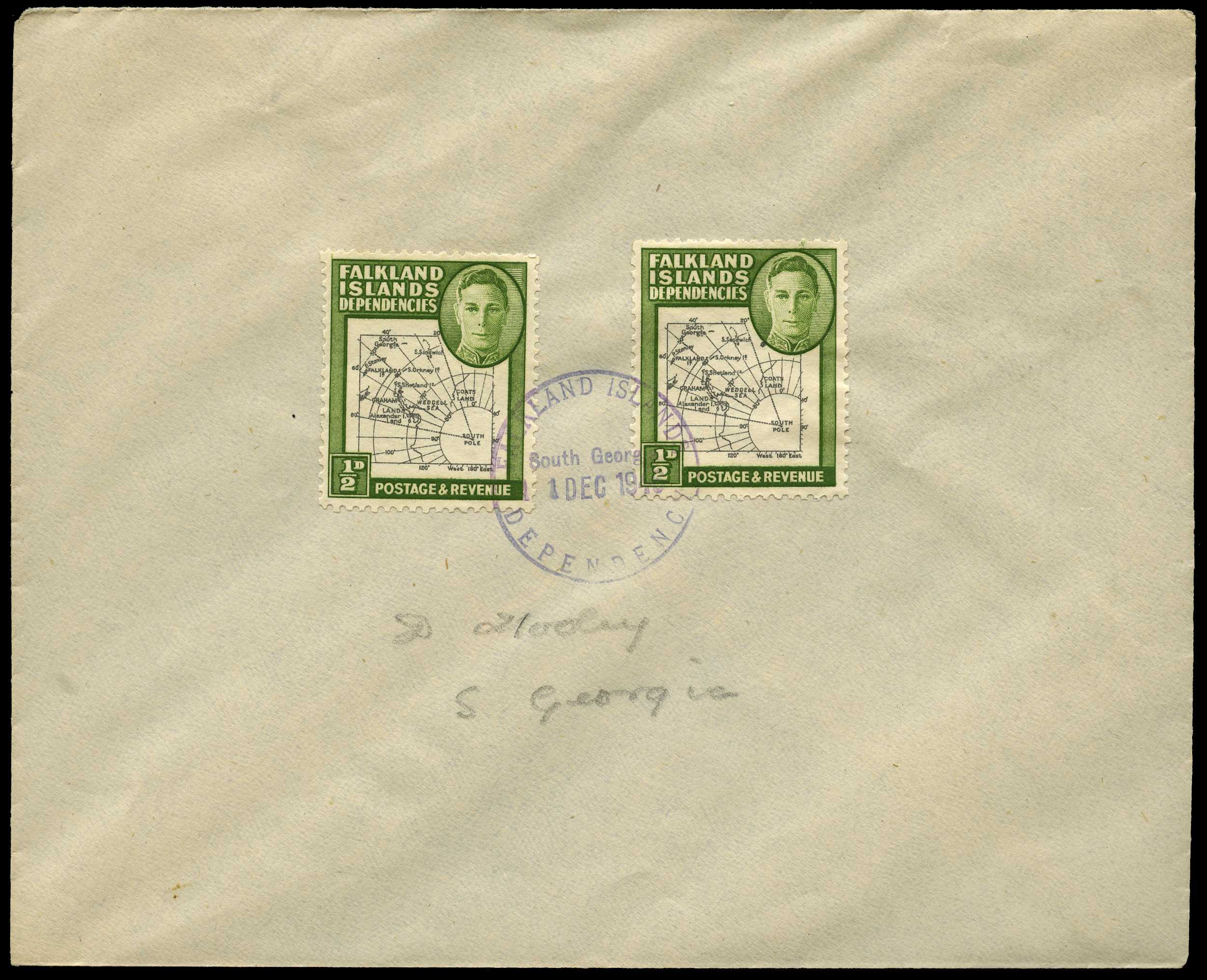 1946 Thick Map ½d, two examples on local...