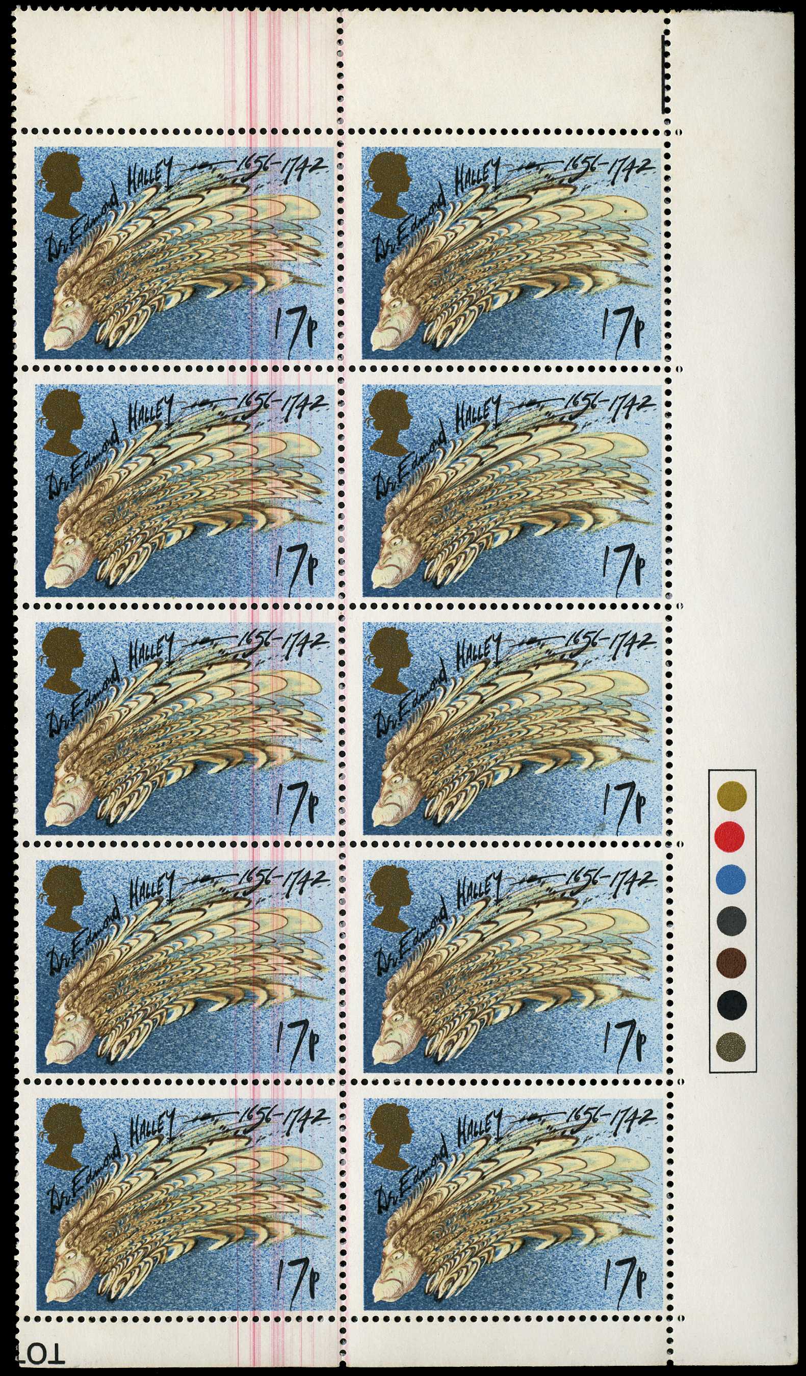 1986 17p Halley's Comet, l/r corner...