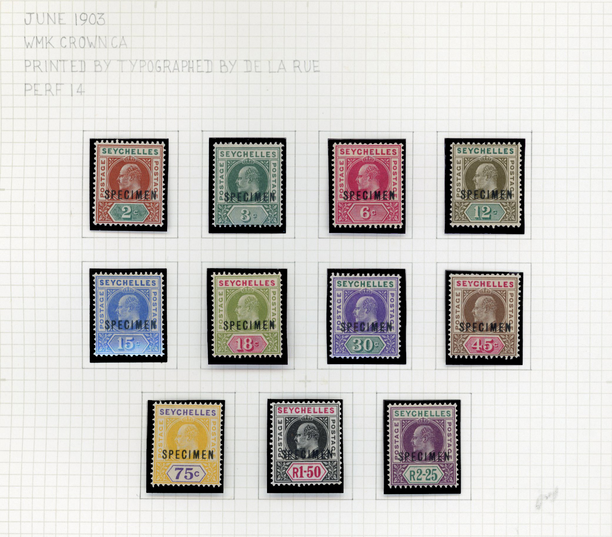 Seychelles KEVII mint and used collection