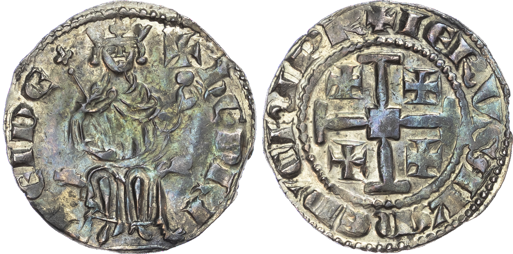 Cyprus, Crusaders, Lusignan Kingdom, Henry II (1285‑1324), silver Gros and Half Gros (2).