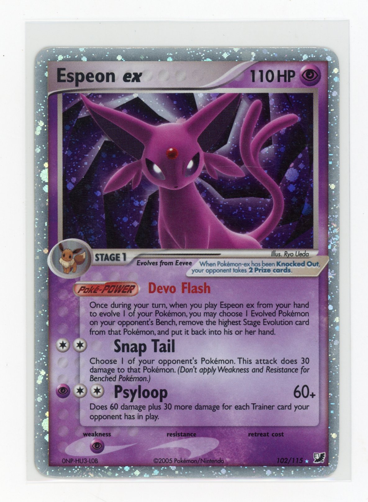 Espeon ex #102 EX Unseen Forces - MP