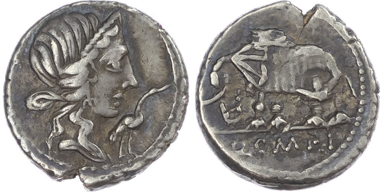 Q. Caecilius Metellus Pius (81 BC) AR Denarius, uncertain Northern Italian mint, 3.70g. Diademed head of Pietas facing