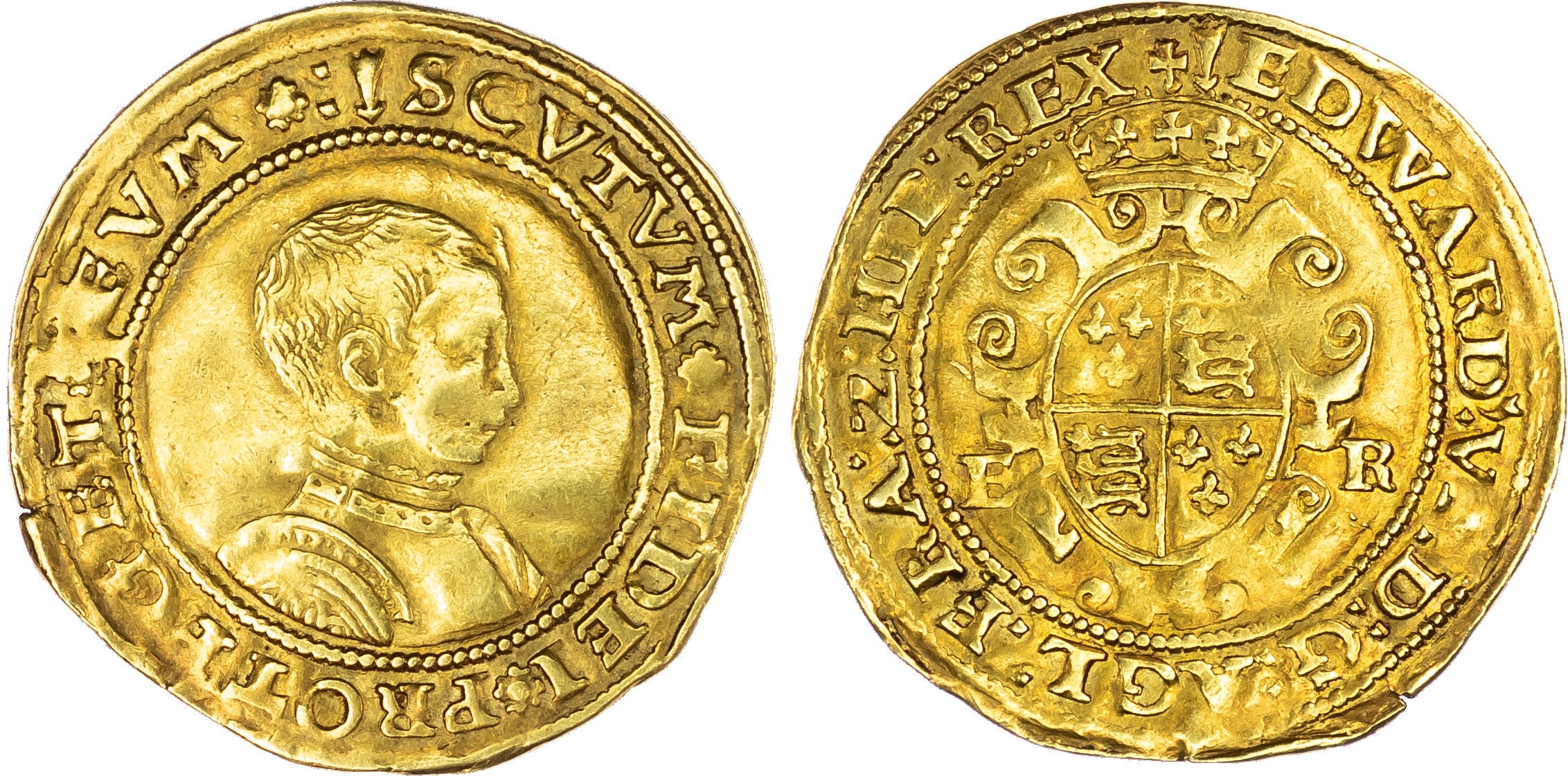 Edward VI (1547-53), Second period, January 1549 – April 1550, Half-sovereign, Tower mint, mintmark arrow (1549), uncrowned