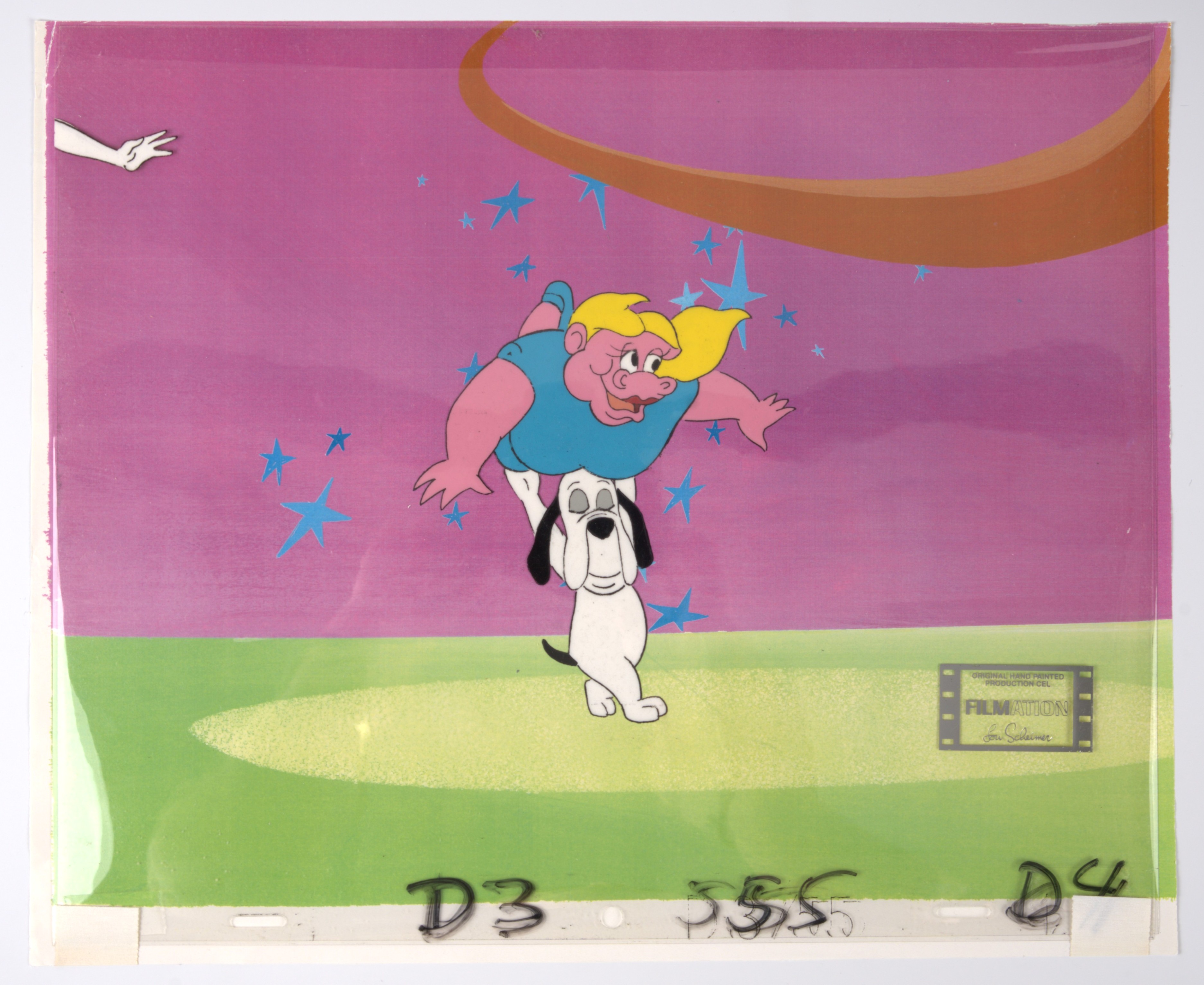 Tom and Jerry Comedy Show Disco Droopy Hand Painted Production Cels (Filmation, 1980) Total 2
