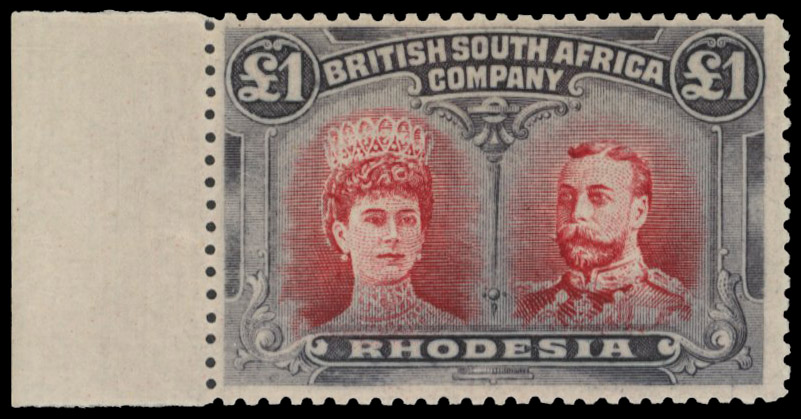 £1 carmine-red and bluish black SG 165 mint