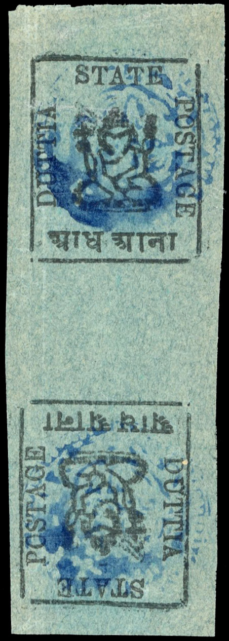 I.F.S. Duttia SG 8ba ½a in tête-bêche vertical pair