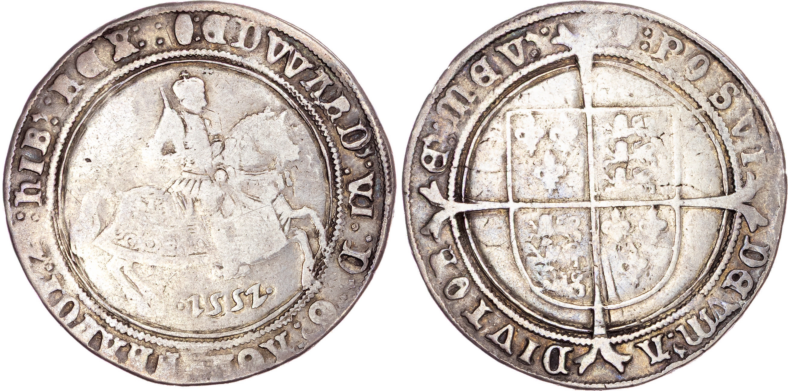 Edward VI (1547-1553), AR Crown, 1552, Third Period, Fine Silver Issue, Tower (London) mint, mm. tun.