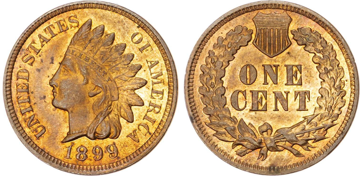 USA, Indian Head bronze Cent, 1899