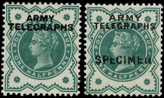 Army Telegraphs 1899-1900 ½d blue-green