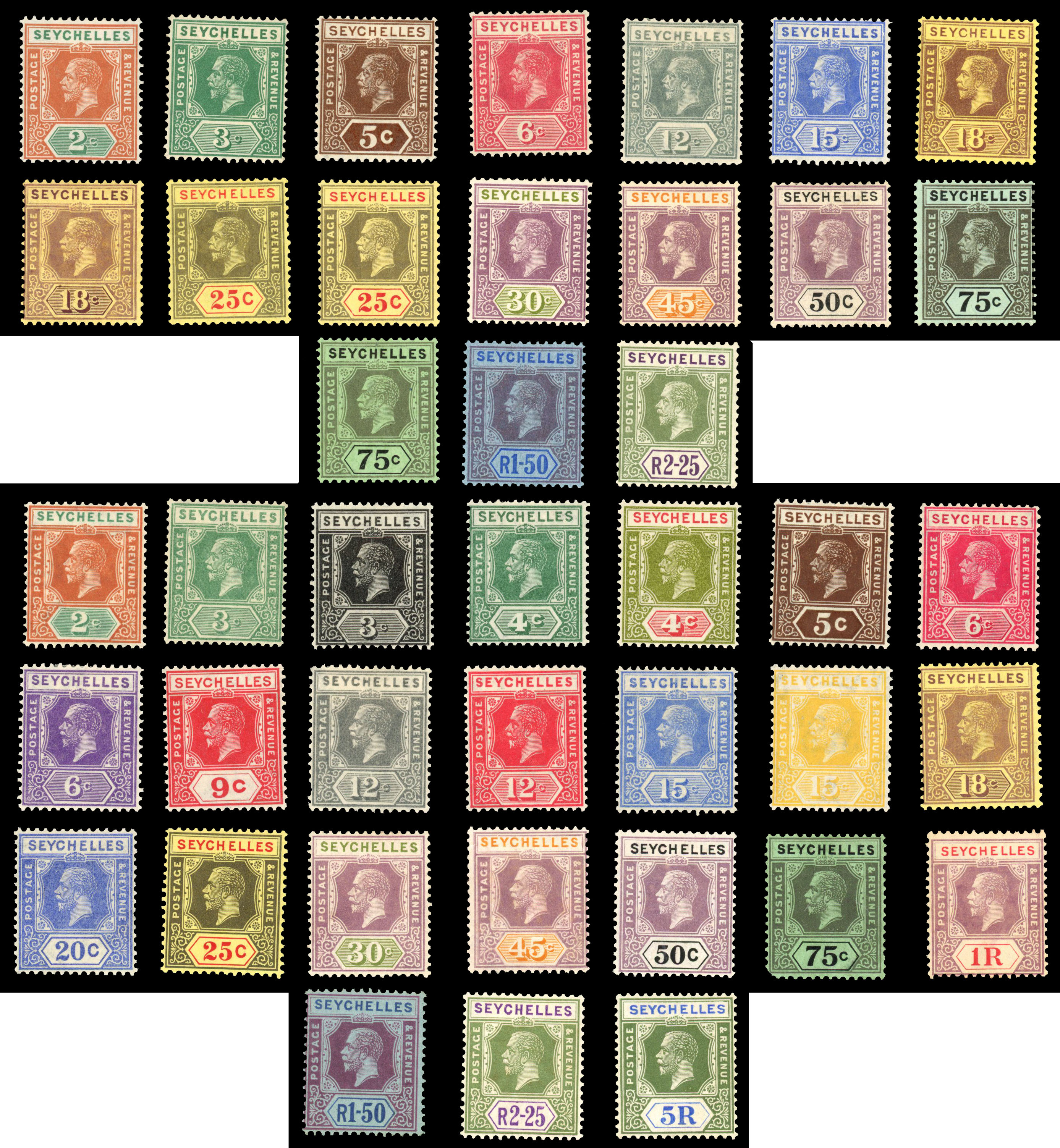 Mint selection on Hagners 1917 to 2r25, 1921 to 5r, and 1938 values to 5r (2), mainly good to fine o.g. (74) SG btn 82/149
