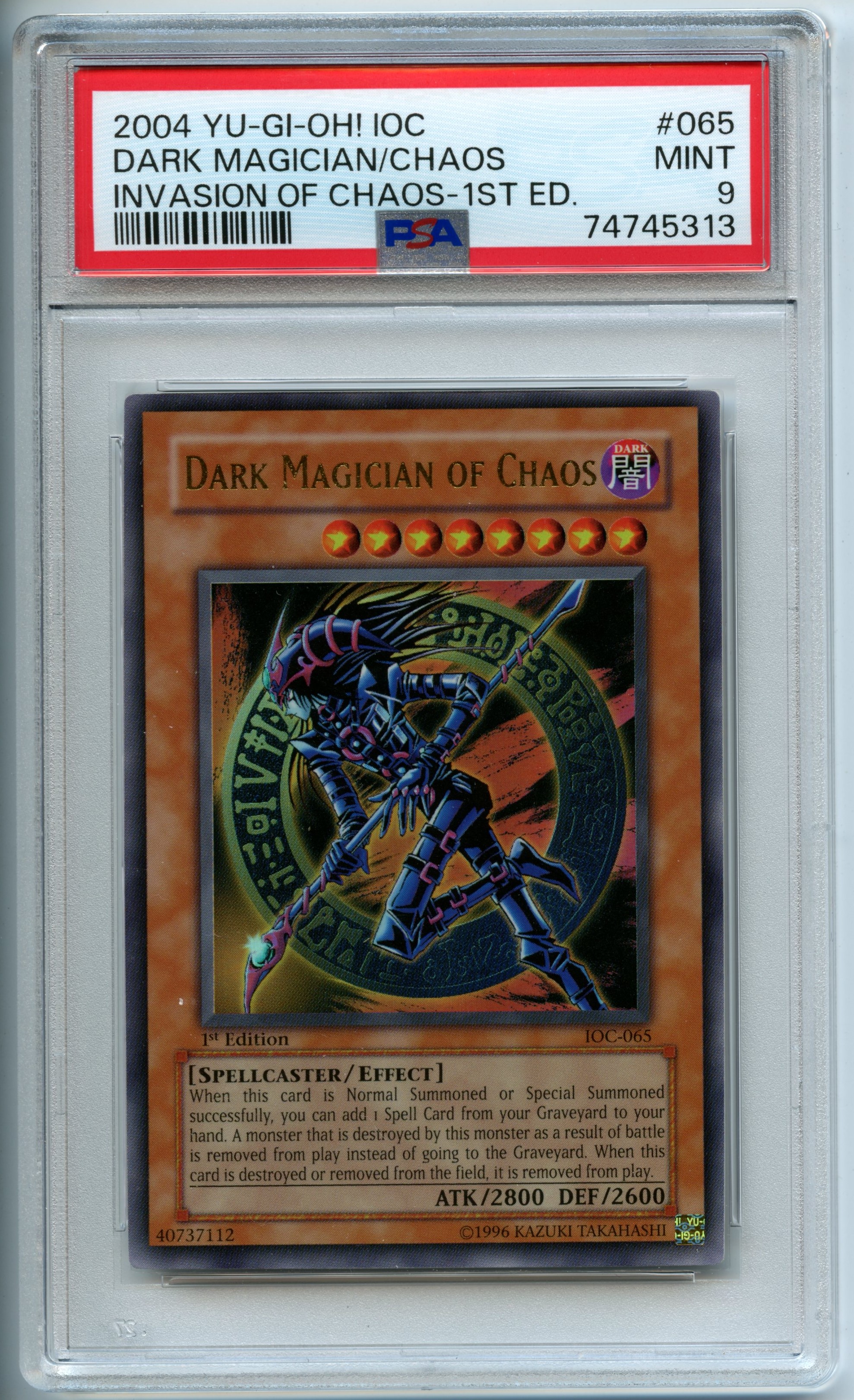 Yu-Gi-Oh! - Dark Magician of Chaos  1st Edition  - Invasion of Chaos  - PSA 9 