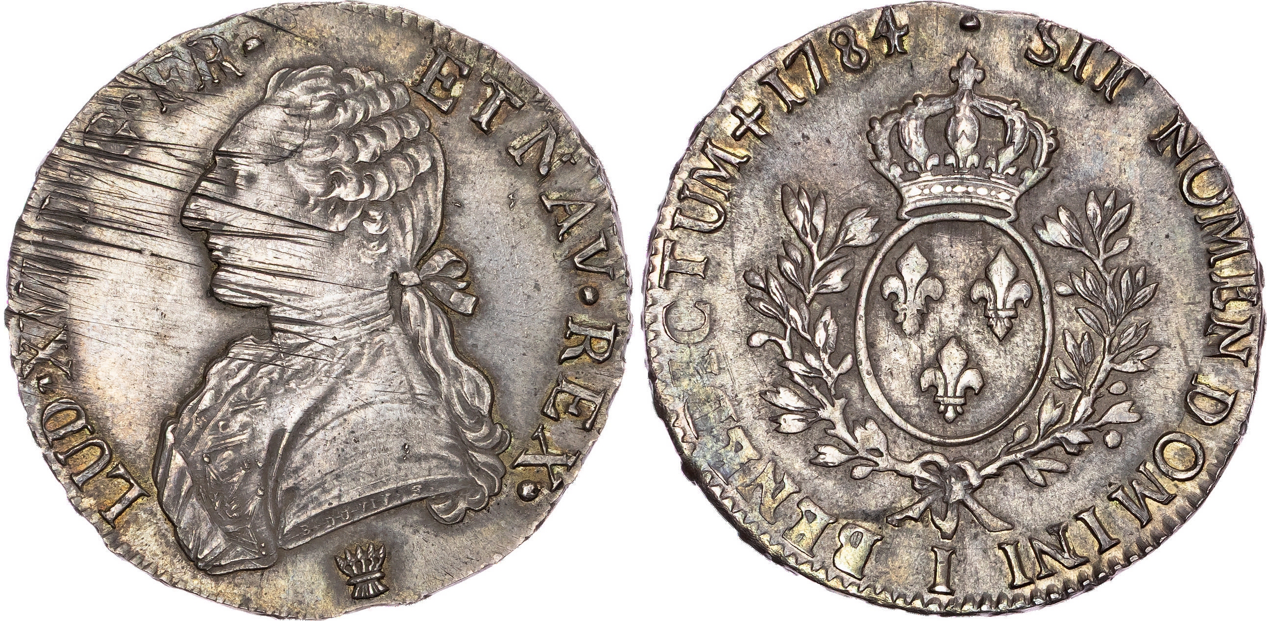 France, Louis XVI (1774-1792), silver Écu aux branches d'olivier, 1784