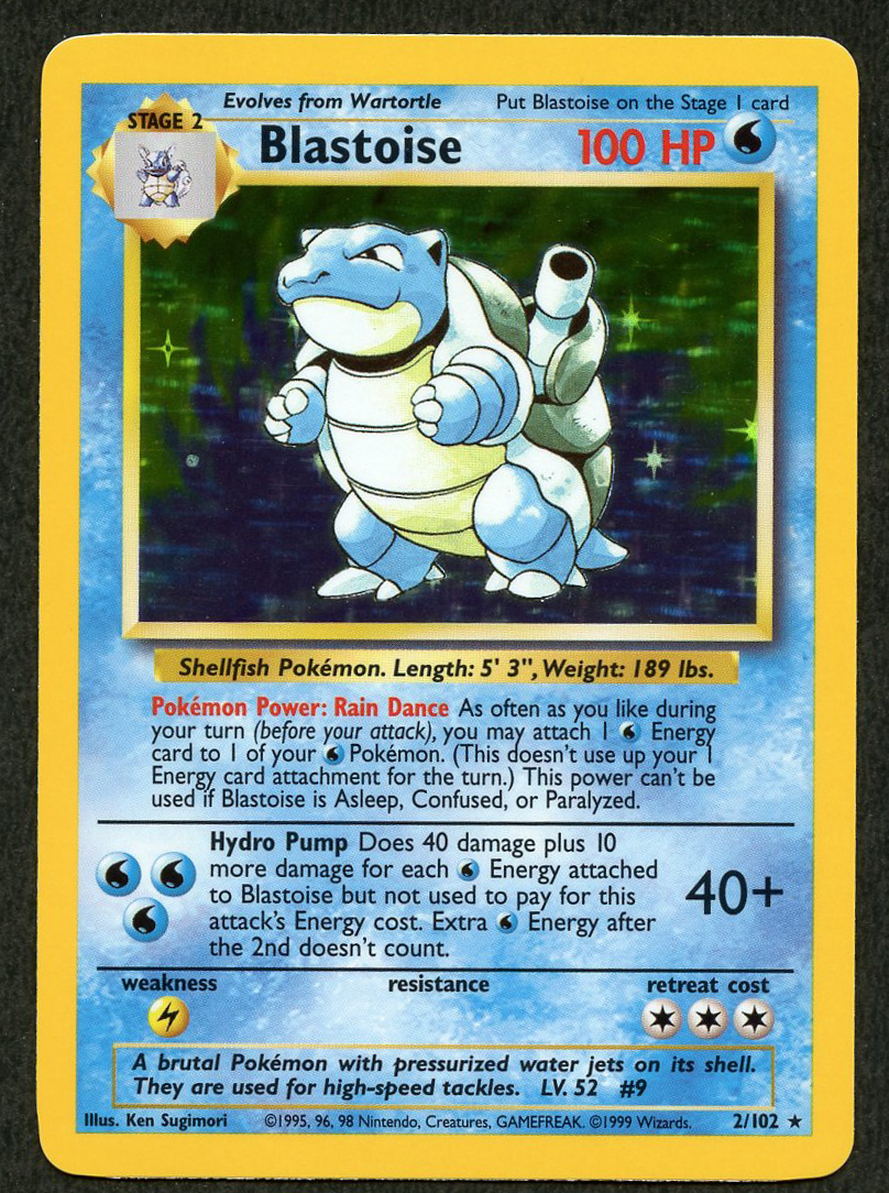 Blastoise Holo #2/102 - Base Set Near Mint