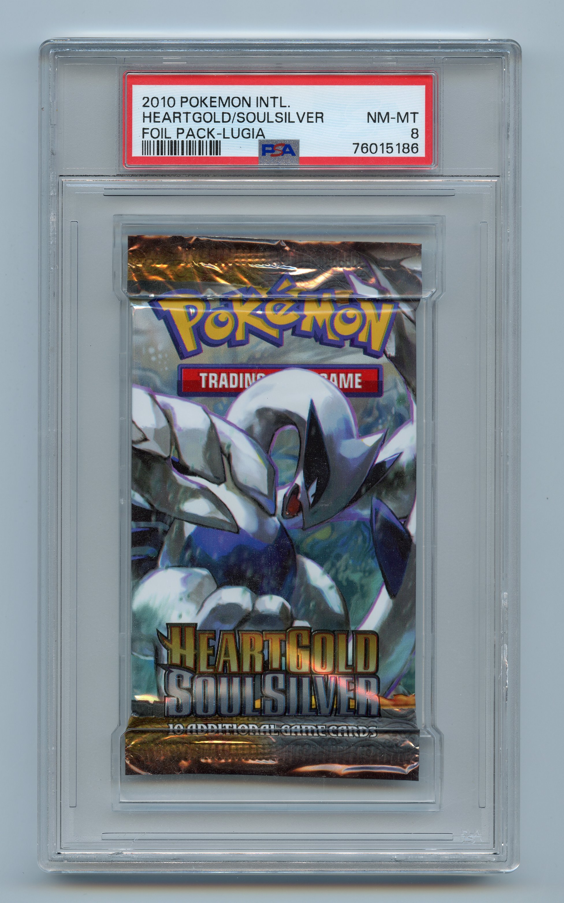 PSA 8 Heart Gold & Soul Silver Booster Pack - Lugia Artwork