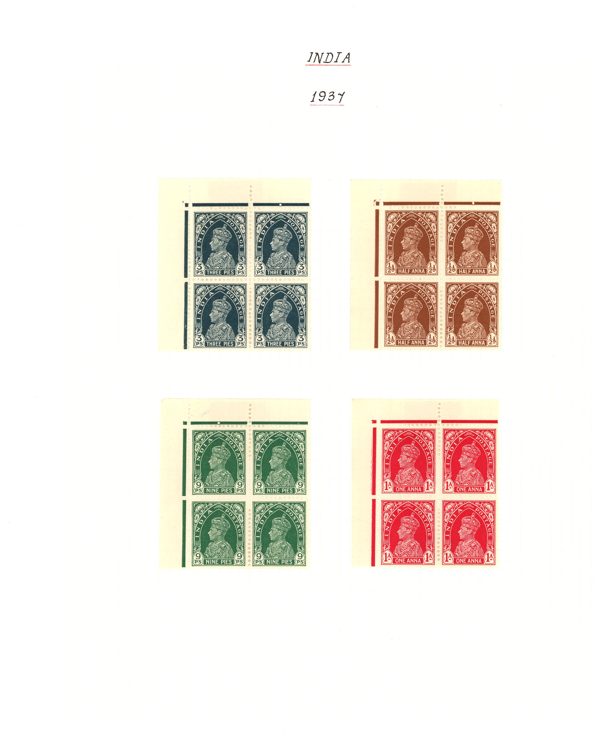 India SG 247/304 blocks mint