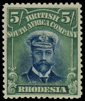 1913-7 5/- Head Die II, perf 14. Large part...
