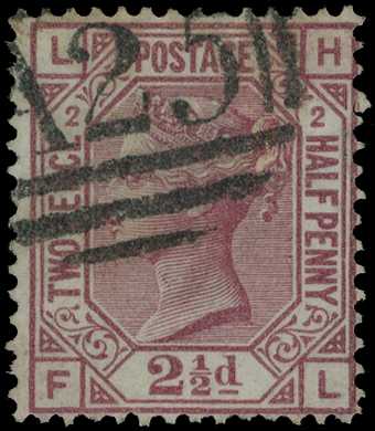 1873-80 Wmk Small Anchor 2½d rosy mauve Plate...