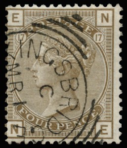 1880 4d Grey-brown Pl.17. Very fine used example...