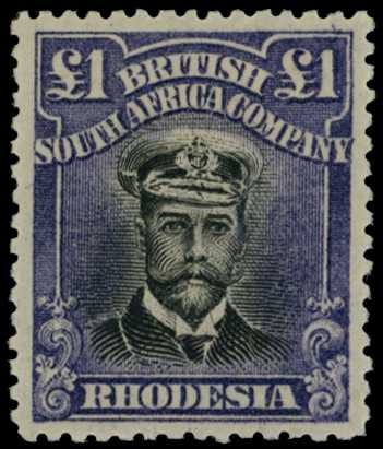 1917-20 £1 Head Die IIIA, perf 14. Large...