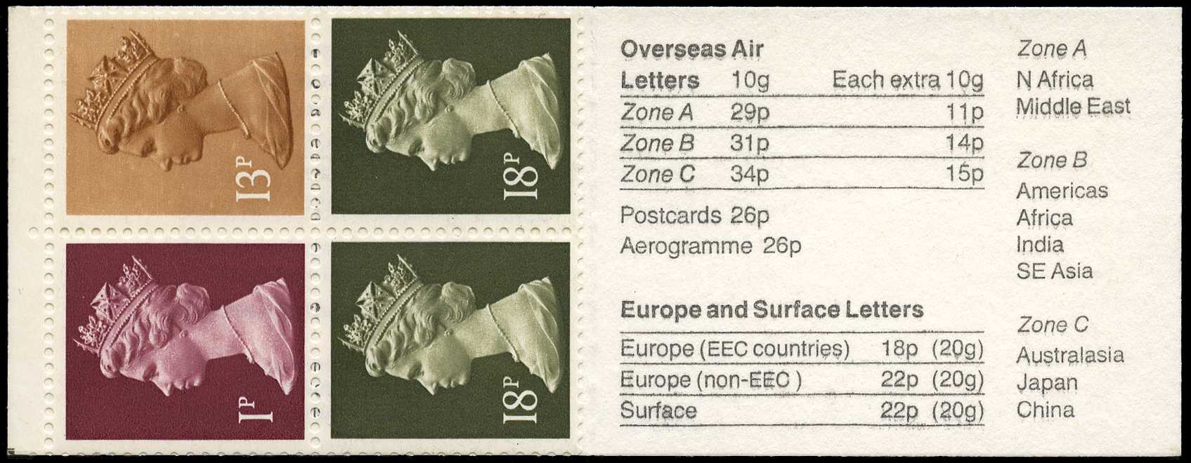 1988 50p London Zoo, Pigs booklet,...